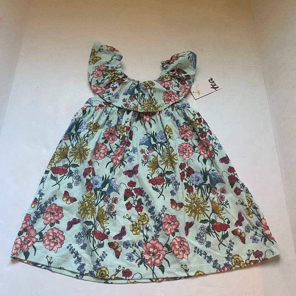 NEW Tea Collection Blue Garden Floral Dress